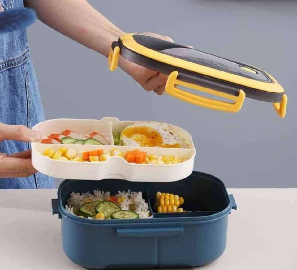 LUNCHBOX® XL 1200 ml - Lonchera 2 Capas a Prueba de Fugas + Cubiertos ¡Gratis!