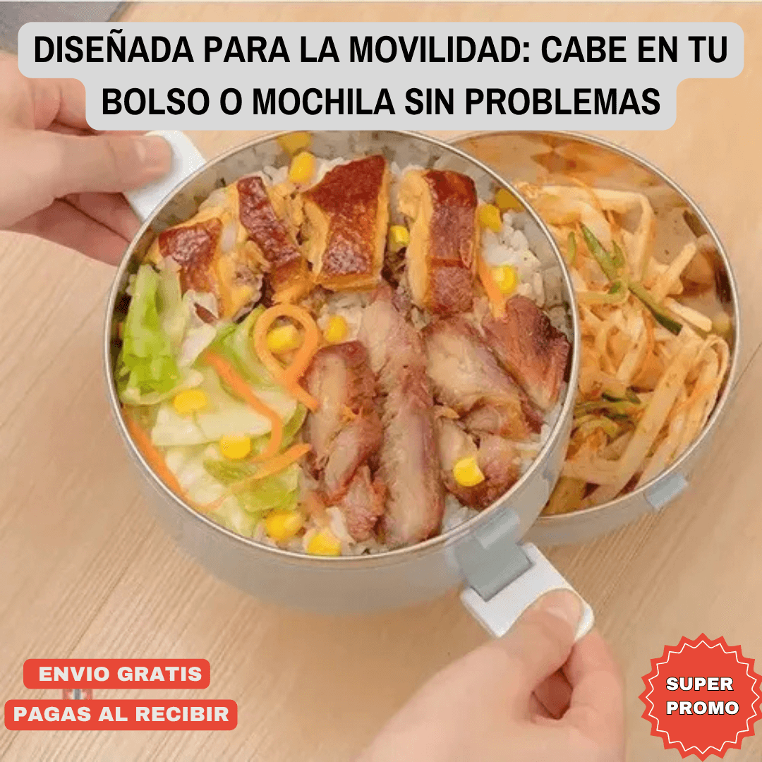 PACK PREMIUM APILABLE x3: 3 Porta Comidas Térmicos | Mantén tu Comida Caliente y Fresca + Envío Gratis