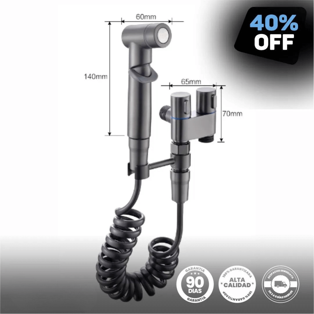 KIT HYDROTWIN: LIMPIA TU BAÑO EN SEGUNDOS CON VÁLVULA + PISTOLA