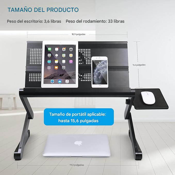 ERGOFLEX PRO®: ESCRITORIO AJUSTABLE 360° + BASE PARA MOUSE Y ENVÍO ¡GRATIS!