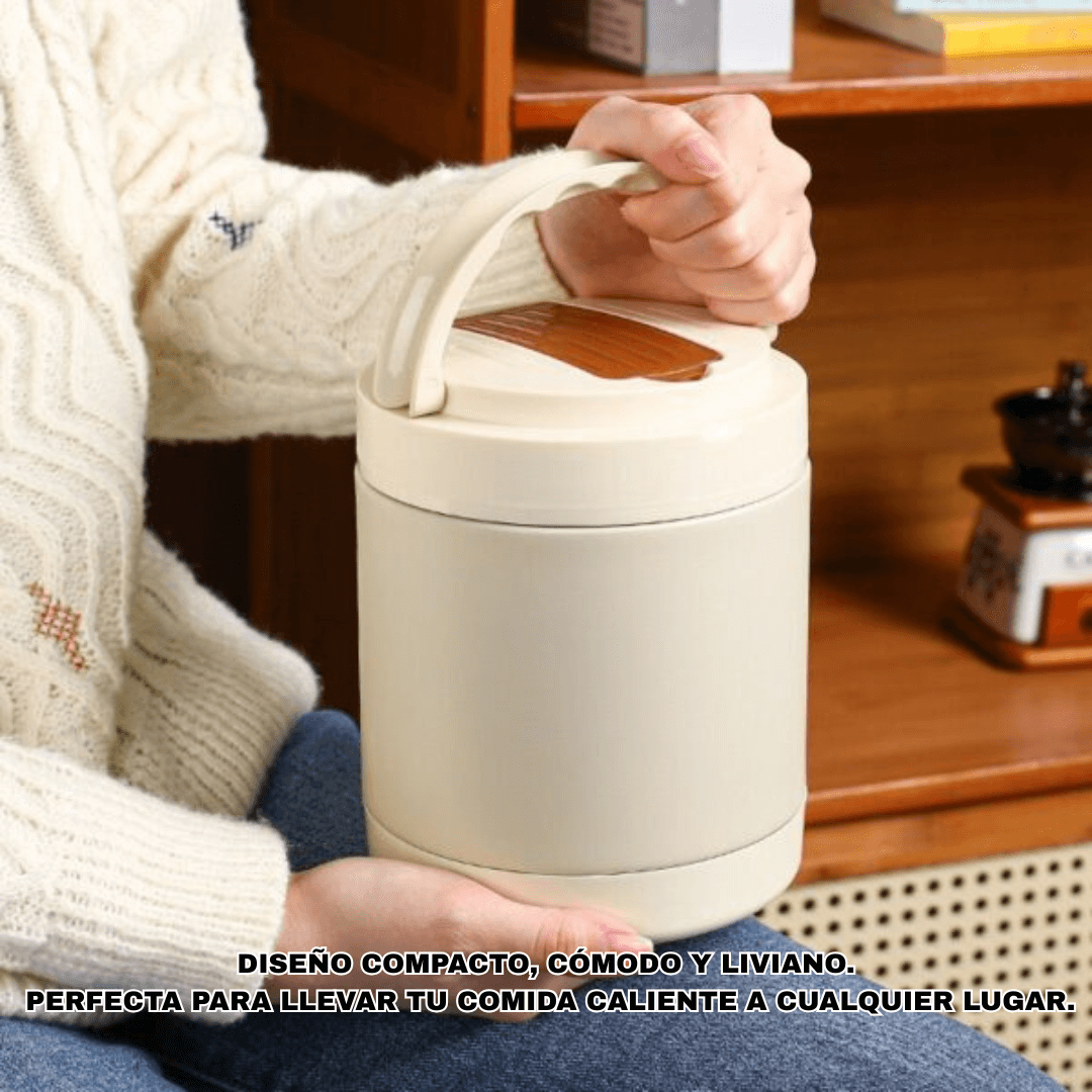 HEATBOX 1.5L PRO®: LONCHERA ELÉCTRICA USB-C + CUCHARA PLEGABLE Y ENVIO ¡GRATIS!