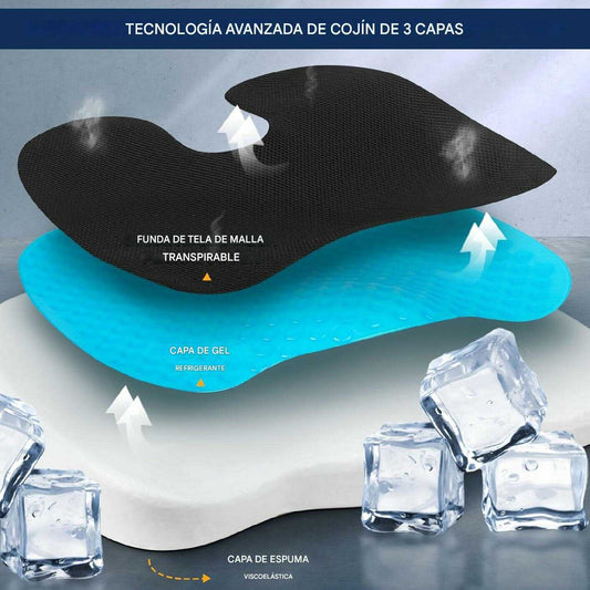 RELAXFORM®: COJÍN ORTOPEDICO VISCO ESLASTICO + FUNDA ANTITRANSPIRANTE ¡GRATIS!