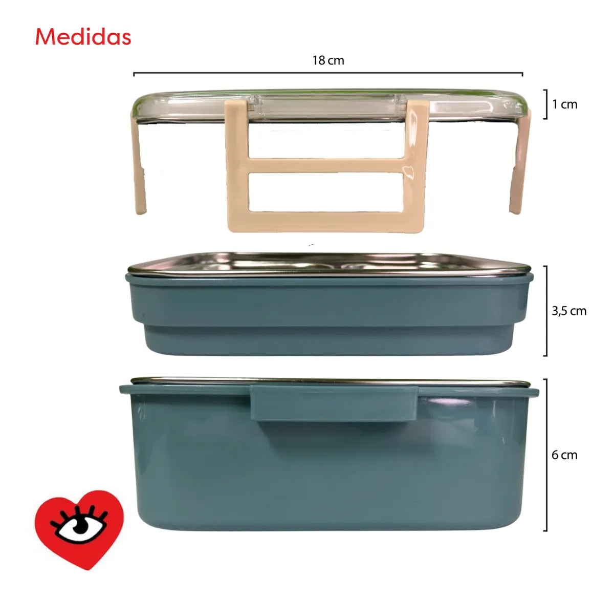 PACK LONCHERA TÉRMICA 2 NIVELES comida caliente 5H | Acero Inoxidable + Compartimientos XL