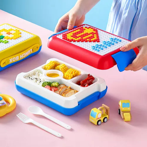 LUNCHBOX LEGO: COMIDA ORGANIZADA Y DIVERSIÓN ASEGURADA + SET X2 CUBIERTOS GRATIS