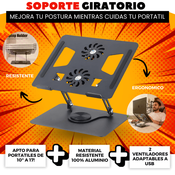 Soporte ColD360® – Enfría tu laptop y trabaja sin dolor. ¡ENVÍO GRATIS hoy!