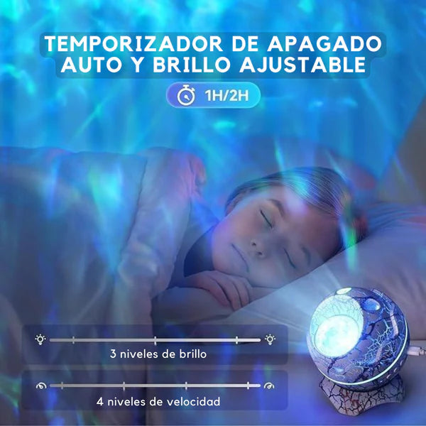 DINO PROYECTOR 360° 4K AURORAS BOREALES + CONTROL REMOTO ¡GRATIS!