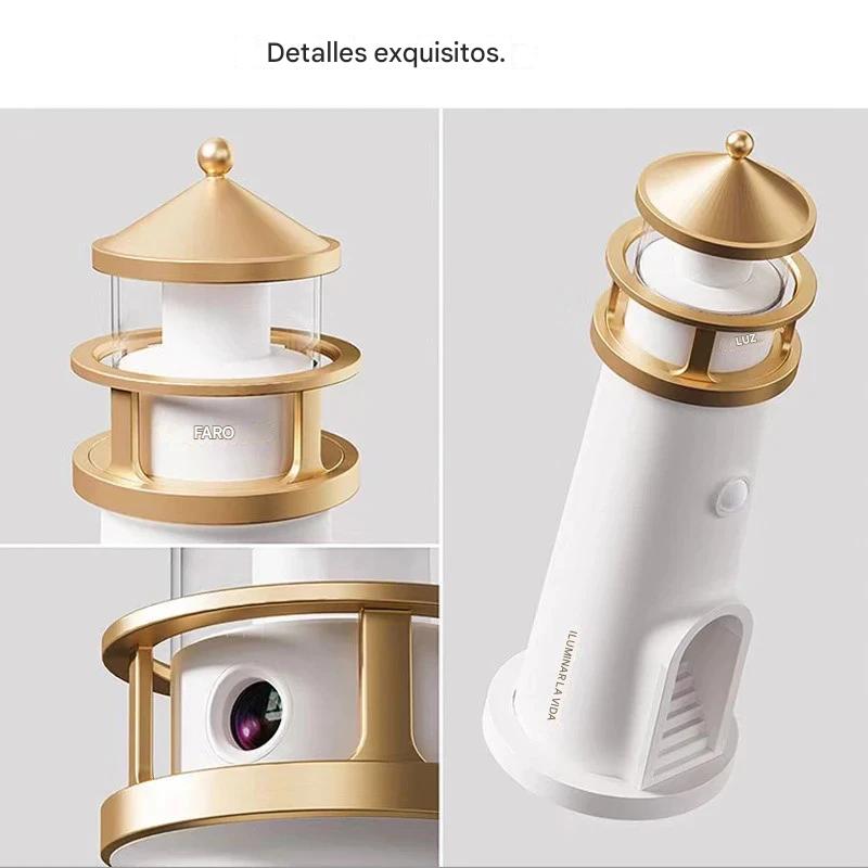 Lighthouse Luna: Lámpara Faro con Proyección de Luna