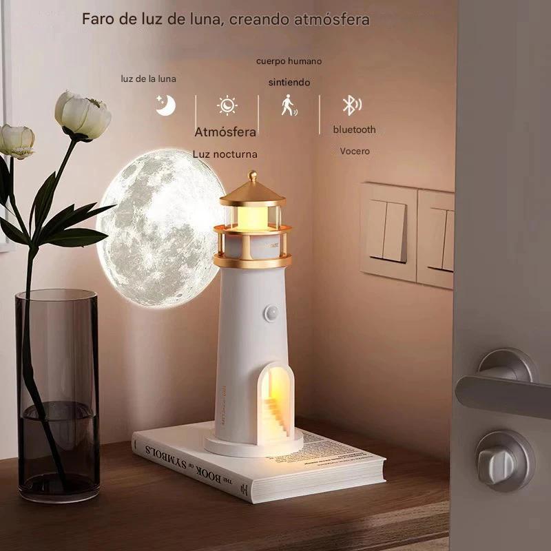 Lighthouse Luna: Lámpara Faro con Proyección de Luna