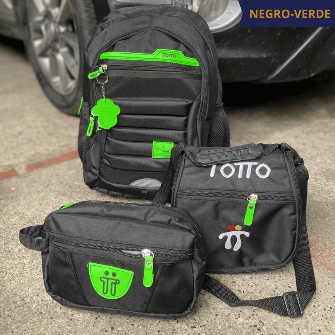 TRIO TOTTO®: ¡PAGA 1 Y LLEVA 3! ¡MORRAL, LONCHERA Y CARTUCHERA INCLUIDOS EN REMATE!