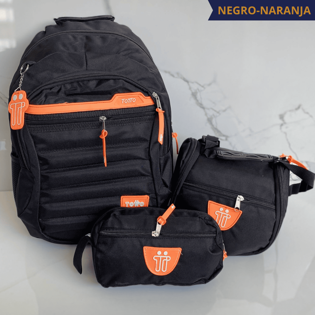 TRIO TOTTO®: ¡PAGA 1 Y LLEVA 3! ¡MORRAL, LONCHERA Y CARTUCHERA INCLUIDOS EN REMATE!