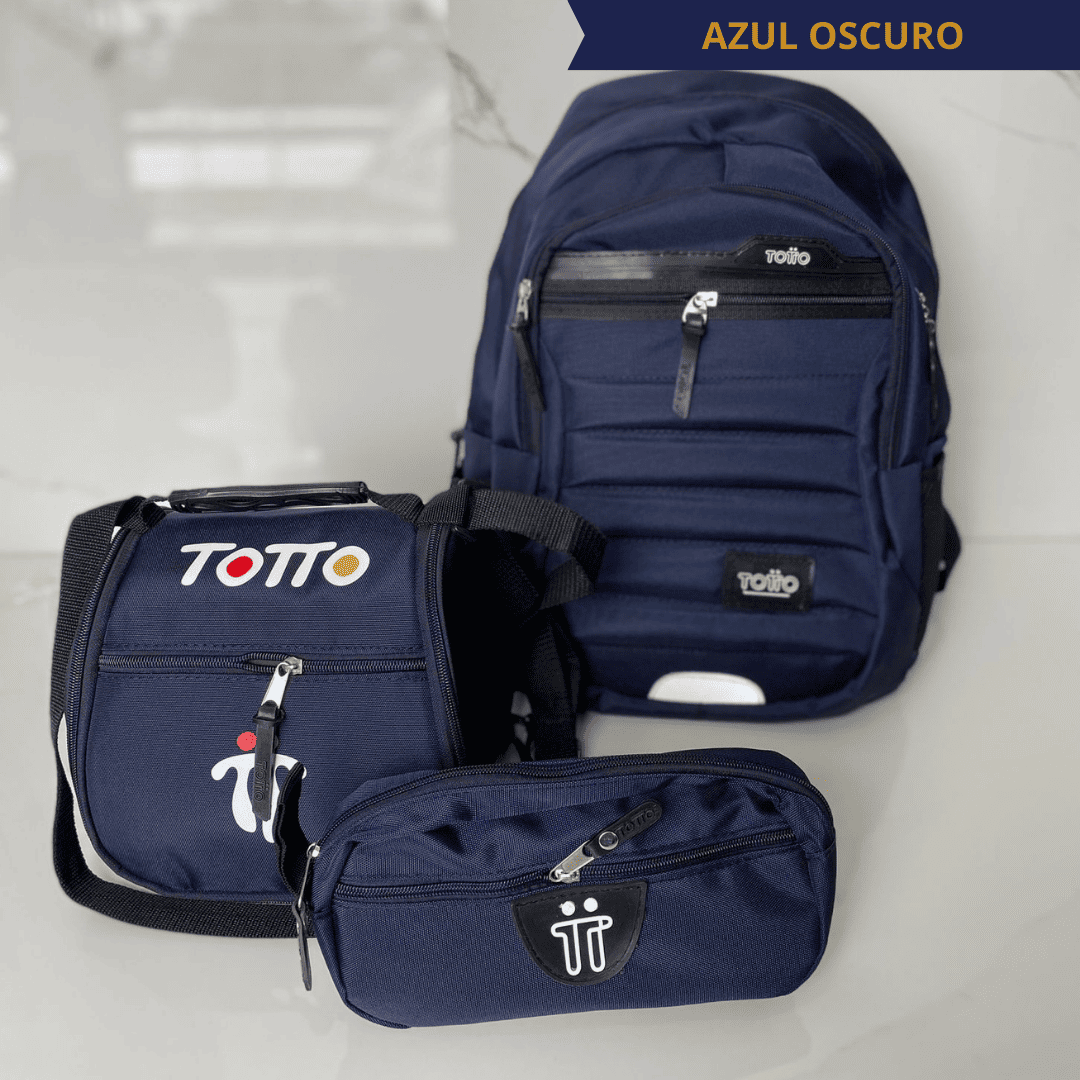 TRIO TOTTO®: ¡PAGA 1 Y LLEVA 3! ¡MORRAL, LONCHERA Y CARTUCHERA INCLUIDOS EN REMATE!