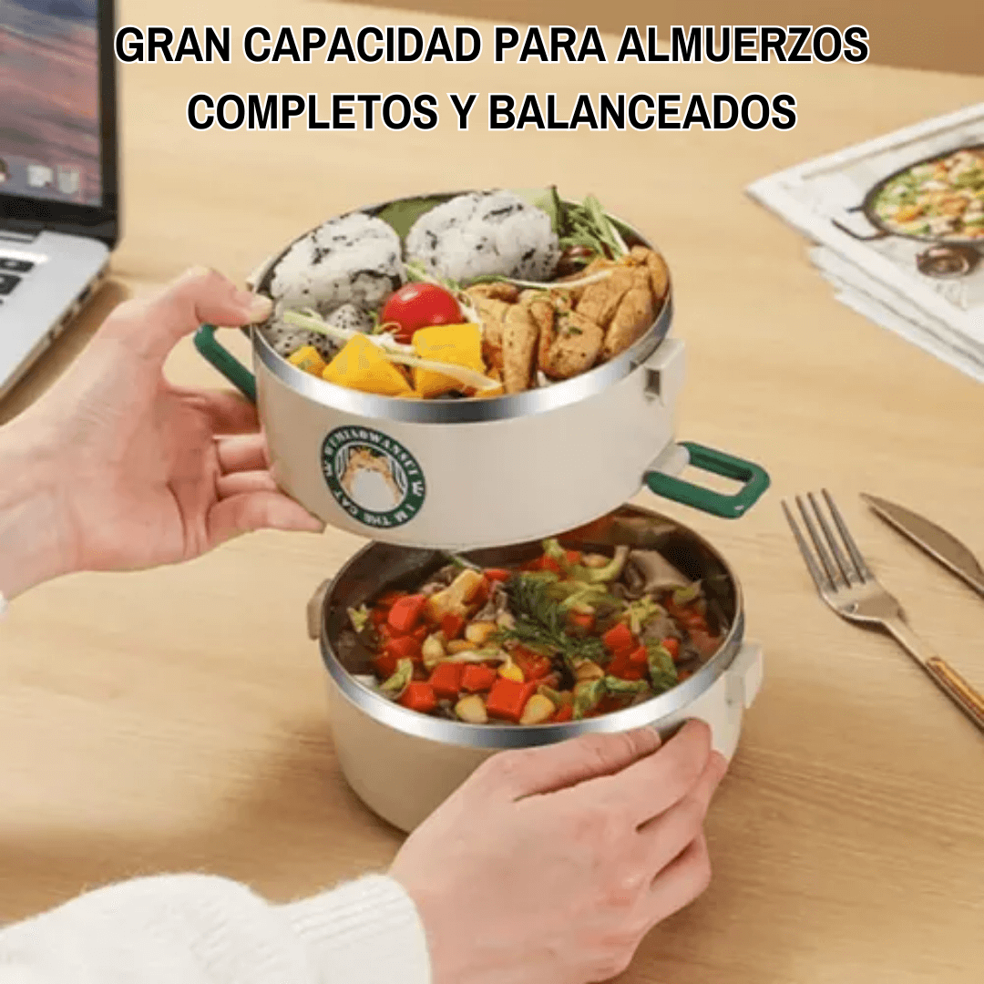 PACK APILABLE: 3 PORTA COMIDAS TÉRMICOS COMIDA CALIENTE & FRESCA + ENVÍO ¡GRATIS!