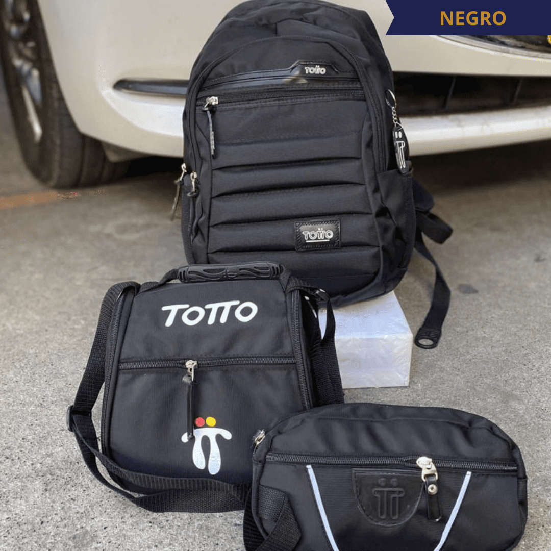 TRIO TOTTO®: ¡PAGA 1 Y LLEVA 3! ¡MORRAL, LONCHERA Y CARTUCHERA INCLUIDOS EN REMATE!