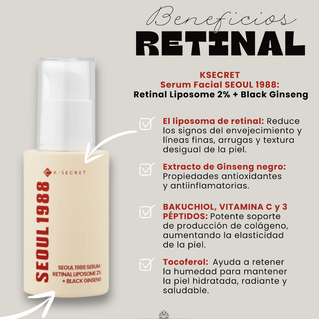 SEOUL 1988 SERUM 30 ML – CUIDADO INTENSIVO QUE AYUDA A SUAVIZAR, ILUMINAR Y REVITALIZAR LA PIEL