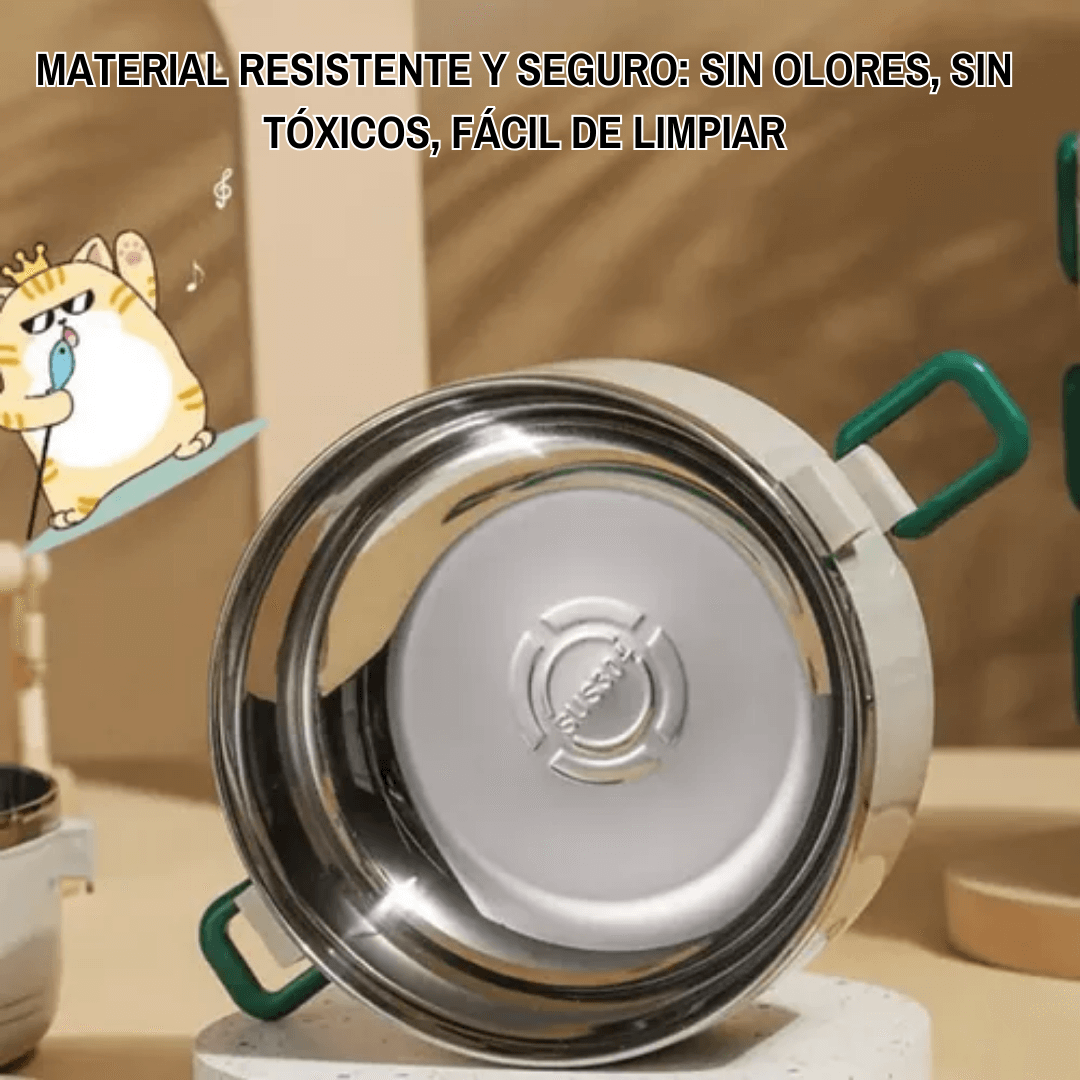 PACK APILABLE: 3 PORTA COMIDAS TÉRMICOS COMIDA CALIENTE & FRESCA + ENVÍO ¡GRATIS!