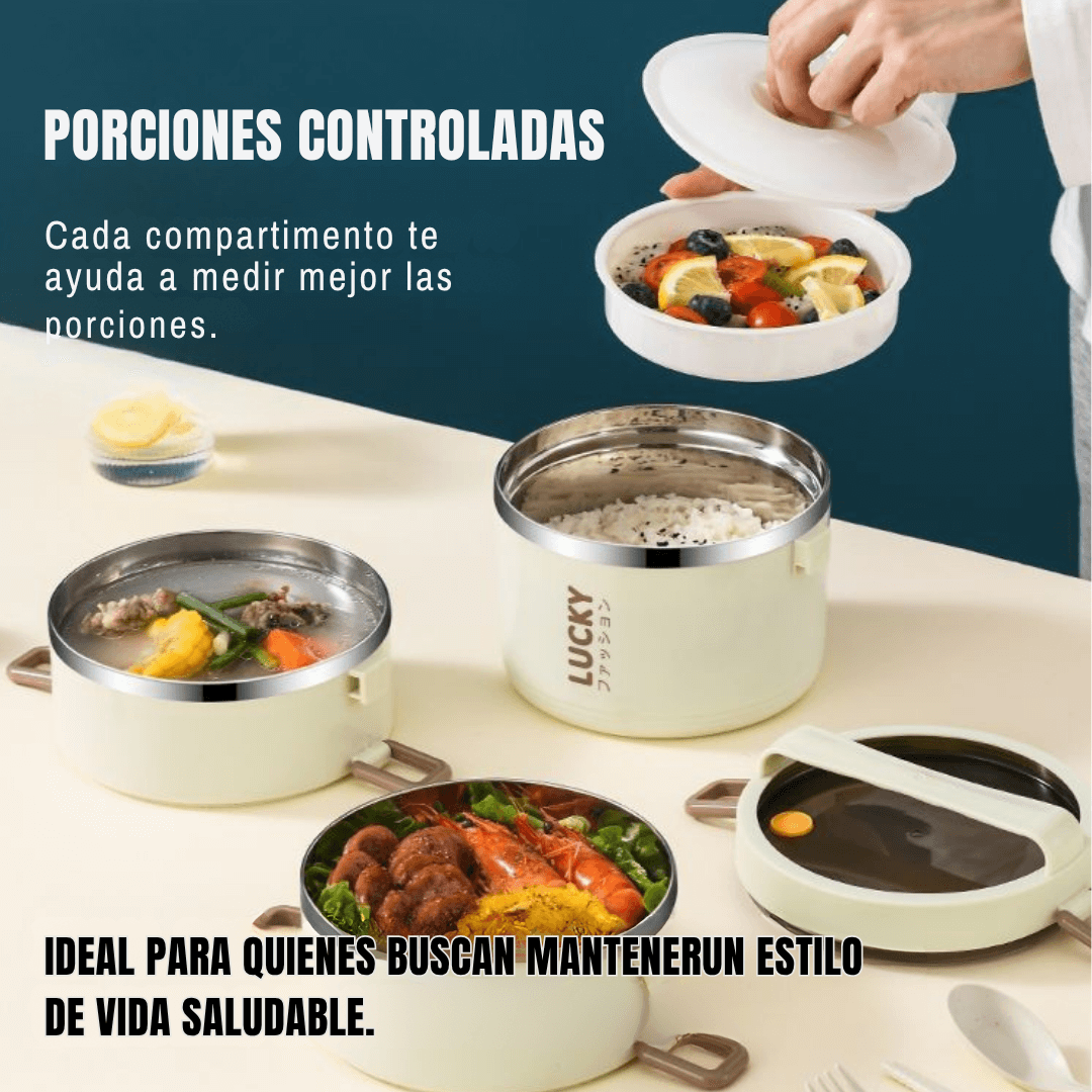 LUCKYBOX®: x3 LONCHERAS + MALETA ISOTÉRMICA Y KIT TORTILLERO-CUBIERTOS ¡GRATIS!