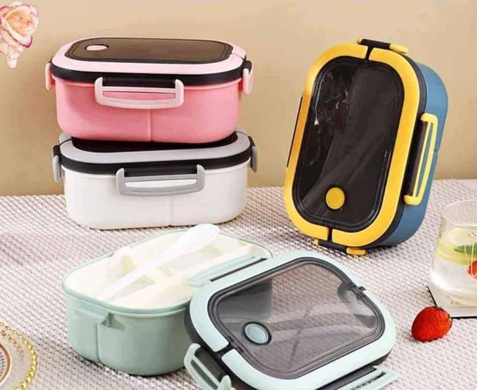 LUNCHBOX® XL 1200 ml - Lonchera  2 Capas a Prueba de Fugas + Cubiertos ¡Gratis!