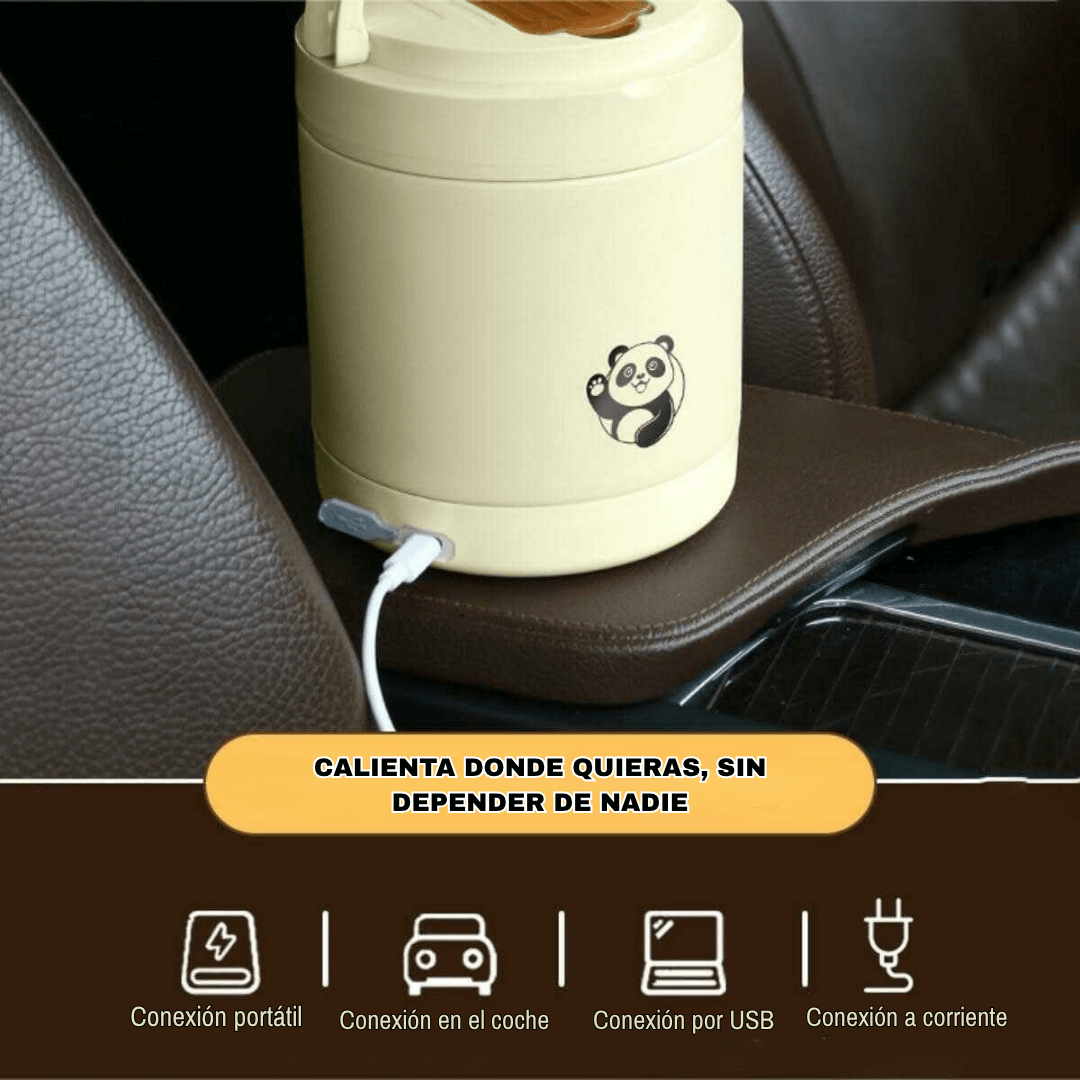 HEATBOX 1.5L PRO®: LONCHERA ELÉCTRICA USB-C + CUCHARA PLEGABLE Y ENVIO ¡GRATIS!