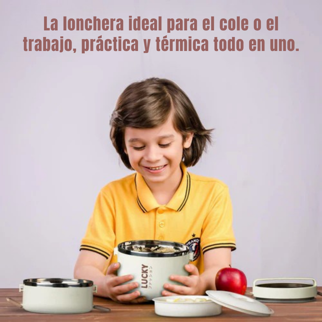SUPER PACK x3 PORTACOMIDAS TERMICOS + MALETA Y KIT TORTILLERO-CUBIERTOS ¡GRATIS!