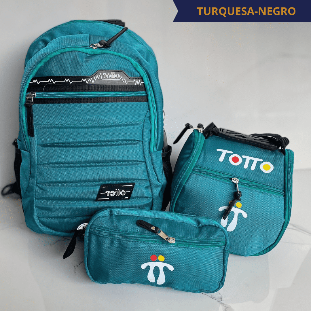TRIO TOTTO®: ¡PAGA 1 Y LLEVA 3! ¡MORRAL, LONCHERA Y CARTUCHERA INCLUIDOS EN REMATE!