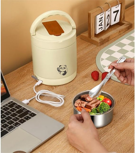 HEATBOX 1.5L PRO®: LONCHERA ELÉCTRICA USB + CUCHARA PLEGABLE Y ENVIO ¡GRATIS!