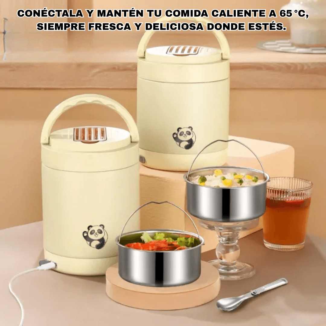HEATBOX 1.5L PRO®: LONCHERA ELÉCTRICA USB-C + CUCHARA PLEGABLE Y ENVIO ¡GRATIS!