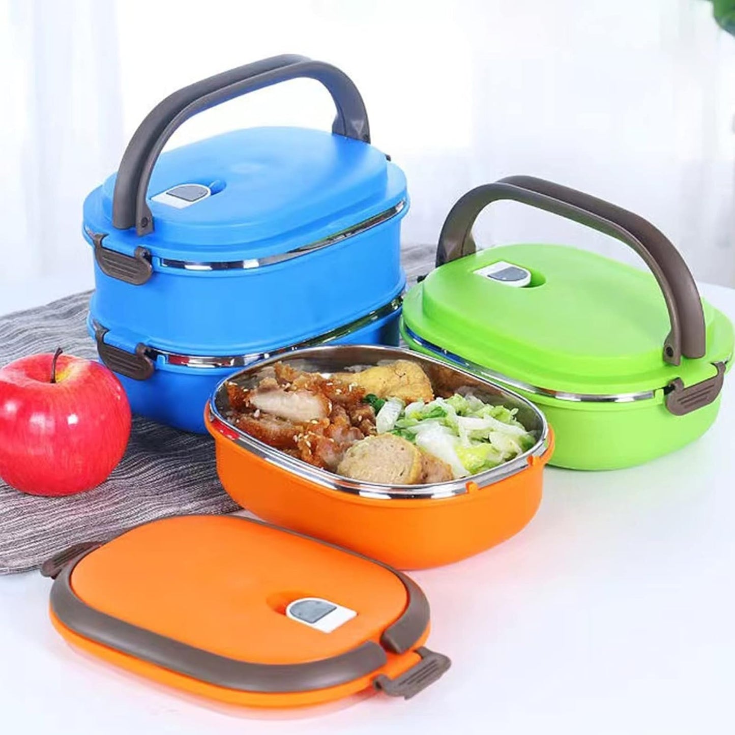 SET X2 | PORTACOMIDAS TÉRMICOS DE ACERO: COMIDA CALIENTE & FRESCA DONDE VAYAS!