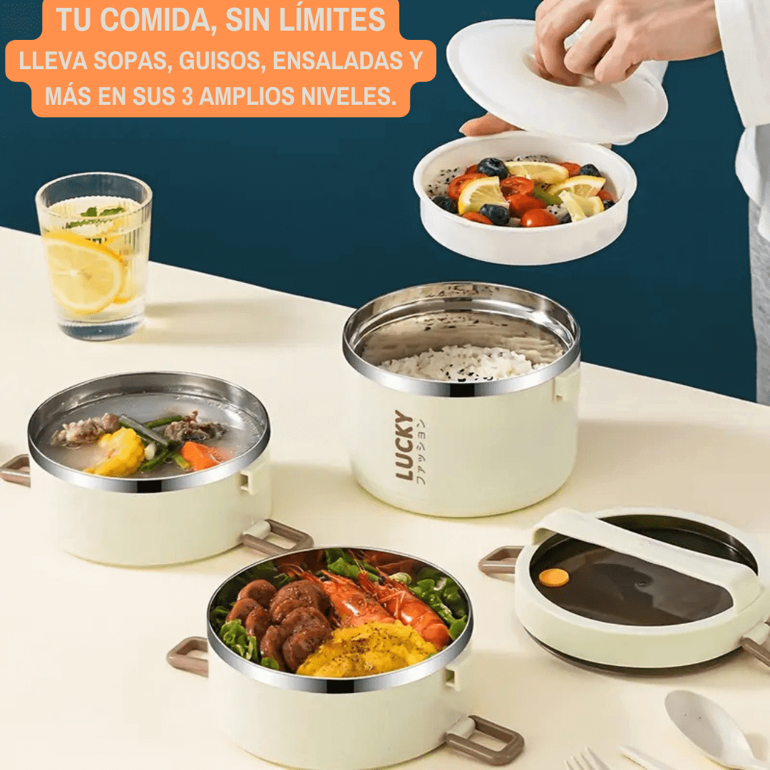 LUCKYBOX®: x3 LONCHERAS + MALETA ISOTÉRMICA Y KIT TORTILLERO-CUBIERTOS ¡GRATIS!