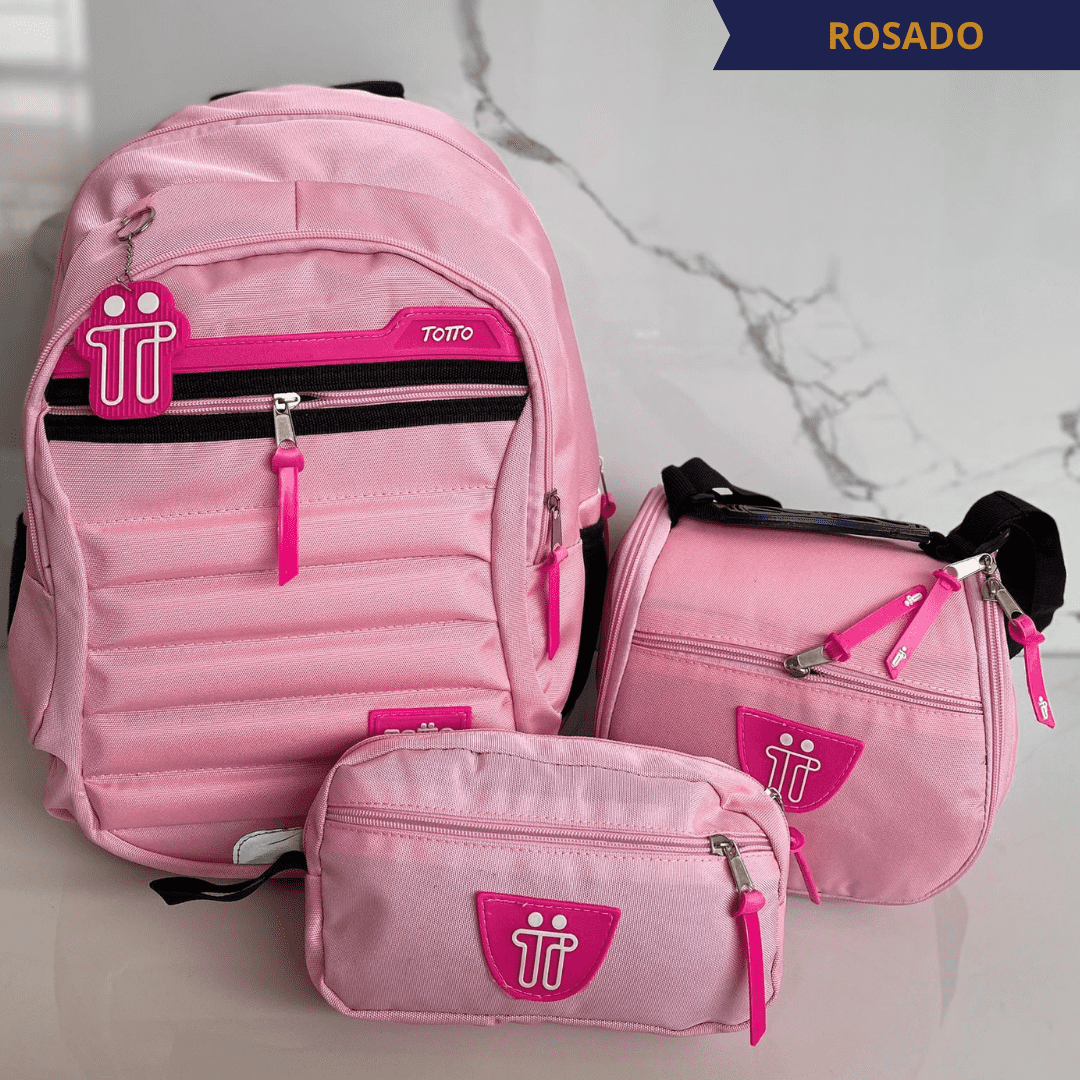 TRIO TOTTO®: ¡PAGA 1 Y LLEVA 3! ¡MORRAL, LONCHERA Y CARTUCHERA INCLUIDOS EN REMATE!