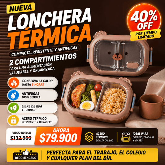 BearLunch™: PORTACOMIDA TERMICO - CALIENTE Y FRESCA EN CUALQUIER LUGAR