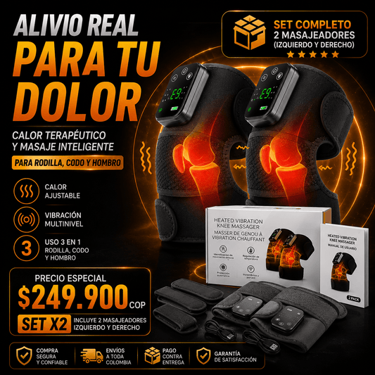 ARTIRELAX PRO™: SET X2 MASAJEADORES CON CALOR Y MASAJE INTELIGENTE 3 EN 1