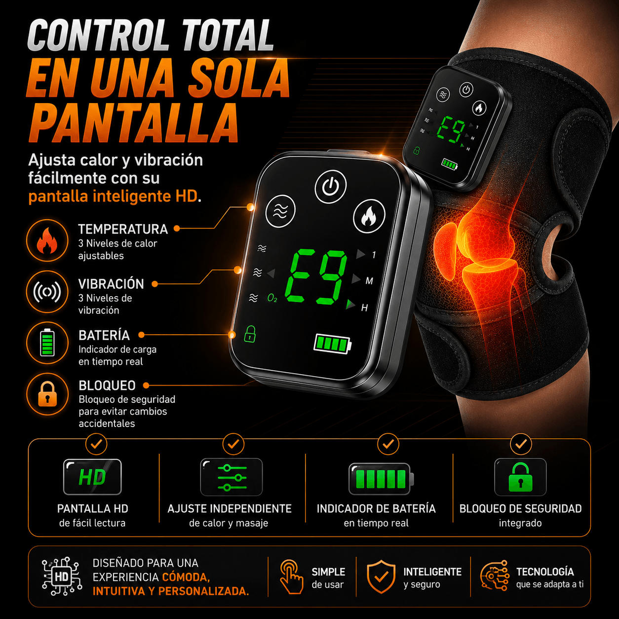 ARTIRELAX PRO™: SET X2 MASAJEADORES CON CALOR Y MASAJE INTELIGENTE 3 EN 1