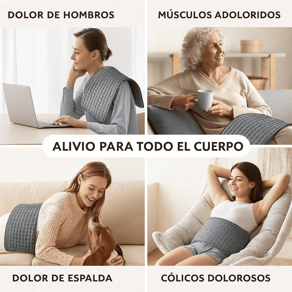 RELAX THERAPY® ALMOHADILLA TÉRMICA MASAJEADORA PARA CONFORT Y BIENESTAR CORPORAL 🔥