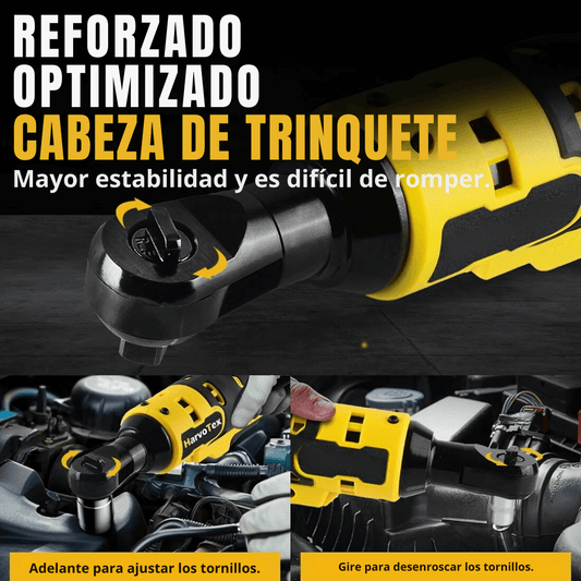 LLAVE TRINQUETE INALAMBRICA 21V + ALTA POTENCIA INDUSTRIAL 220n.M DE FUERZA