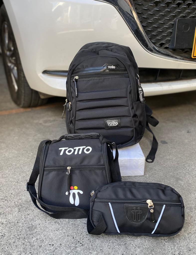 TRIO TOTTO®: ¡PAGA 1 Y LLEVA 3! ¡MORRAL, LONCHERA Y CARTUCHERA INCLUIDOS EN REMATE!