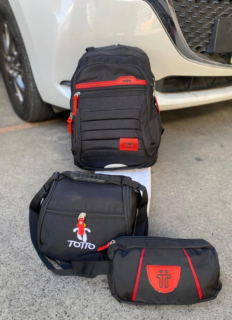 TRIO TOTTO®: ¡PAGA 1 Y LLEVA 3! ¡MORRAL, LONCHERA Y CARTUCHERA INCLUIDOS EN REMATE!