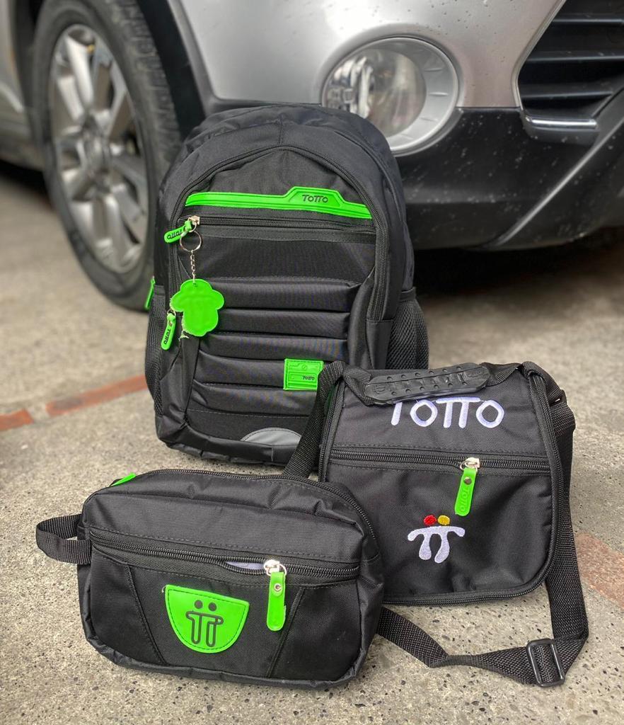 TRIO TOTTO®: ¡PAGA 1 Y LLEVA 3! ¡MORRAL, LONCHERA Y CARTUCHERA INCLUIDOS EN REMATE!