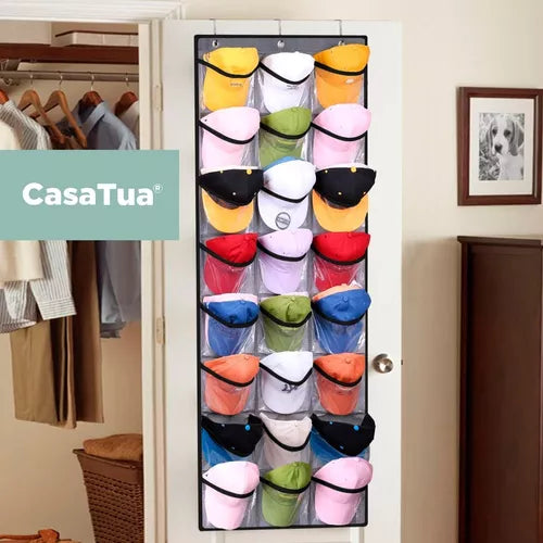 RACKPRO®: ORGANIZADOR DE GORRAS X24 + GANCHOS MULTIUSO ¡GRATIS!