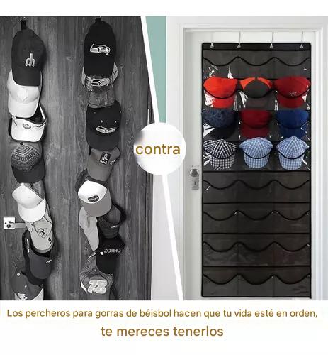 RACKPRO®: ORGANIZADOR DE GORRAS X24 + GANCHOS MULTIUSO ¡GRATIS!