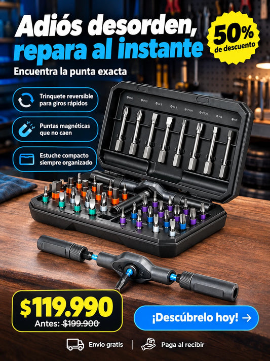 Destornillador Ratchet Trinquete 24 en 1
