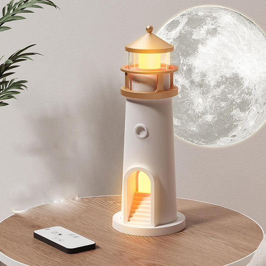 Lighthouse Luna: Lámpara Faro con Proyección de Luna