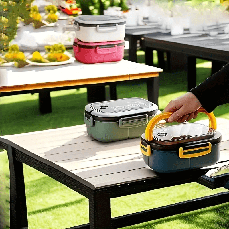 LUNCHBOX® XL 1200 ml - Lonchera  2 Capas a Prueba de Fugas + Cubiertos ¡Gratis!
