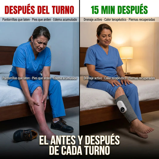 ALIVIOMAX | ALIVIO RÁPIDO PARA PIERNAS CANSADAS CON TECNOLOGÍA DE COMPRESIÓN, AIRE Y CALOR