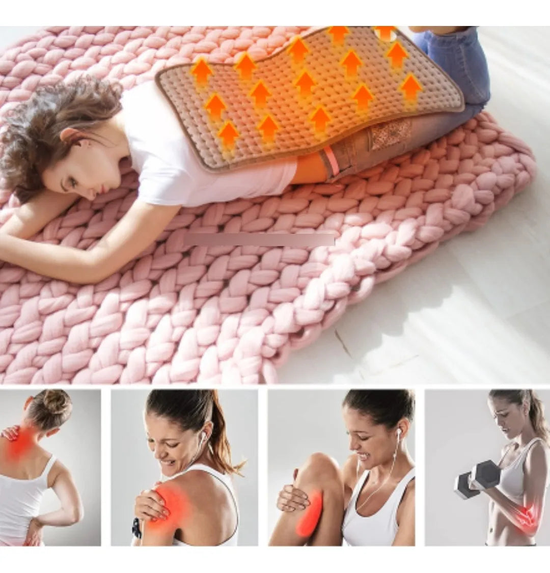 RELAX THERAPY® ALMOHADILLA TÉRMICA MASAJEADORA PARA CONFORT Y BIENESTAR CORPORAL 🔥