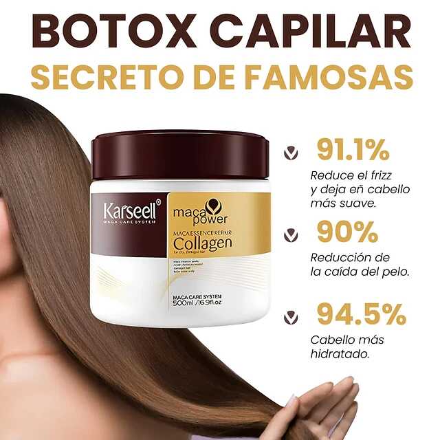 🎁¡Doble cuidado para tu cabello! Mascarilla Karseell 500ML + ¡Aceite Karseell 60ML GRATIS! 💆‍♀️